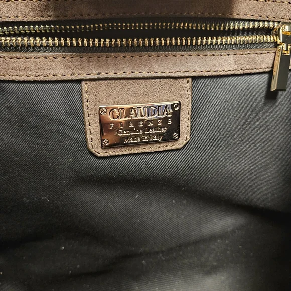 Elegant Brown Suede Women's Tote Bag - Picture 3 of 4